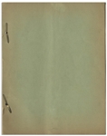 Moe Howard's 29pp. Script Dated July 1941 for The 1942 Three Stooges Film ''What's the Matador?'', With Working Title ''Run, Bull, Run'' -- Archival Repair to Cover, Else Very Good Condition